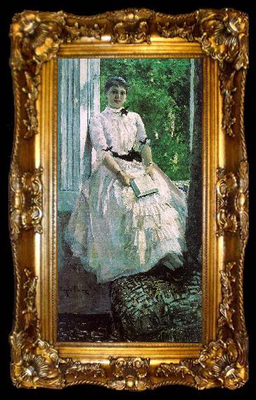 framed  Konstantin Korovin Portrait of the Actress, Titiana Liubatovich, ta009-2